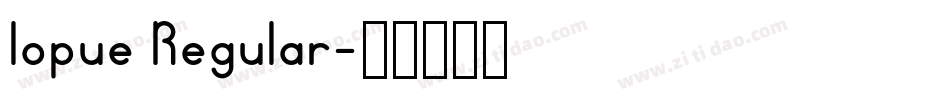 lopue Regular字体转换